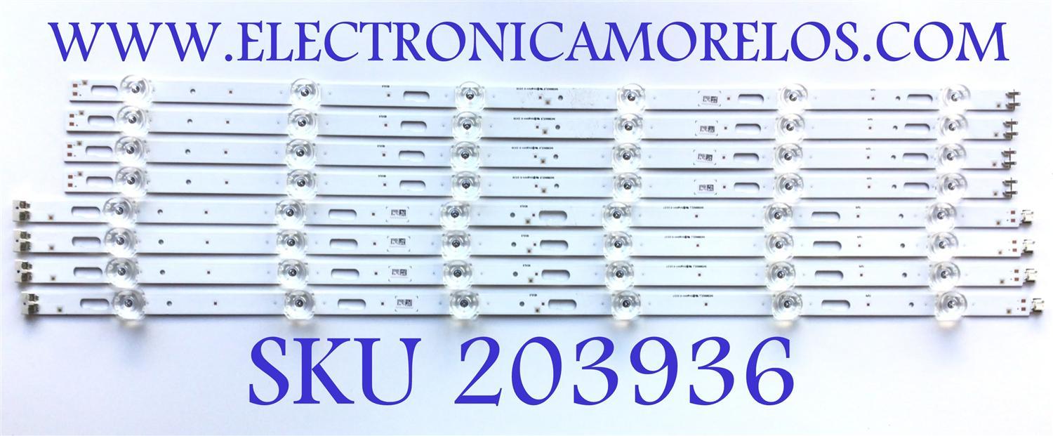 KIT DE LED'S PARA TV SAMSUNG (8 PIEZAS) / NUMERO DE PARTE SVC580A23 / BN96-50458A / BN96-50459A / SVC580A23_L / SVC580A23_R / PANEL CY-BT058HGCV1H / MODELOS UN58TU / UN58TU69 / GU58AU / GU58TU / UA58TU70 / UA58TU72 / UA58TU82 / MAS MODELOS EN DESCRIPCIÓN